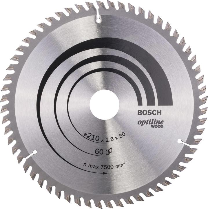 Bosch Professional Zubehör PRO Wood Kreissägeblatt, 210 x 2.8 x 30 mm