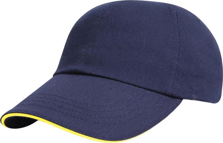 Actual product image Result Heavy Brushed Cotton Sandwich Peak Baseball Cap (One size)