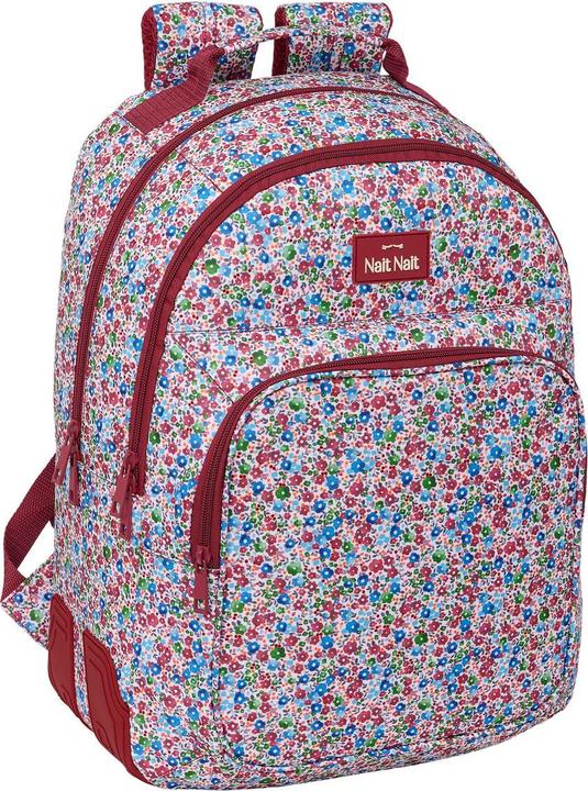 Immagine prodotto Nait Nait Zaino scuola Flowers Burgundy rosso 32 x 42 x 15 cm