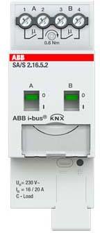 Actual product image ABB Switch actuator, 2-gang 16 A SA/S2.16.5.2 C-load REG 2CDG110265R0011 (Switch actuator)