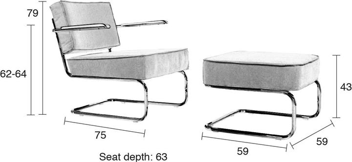 Actual product image Zuiver Ridge rib