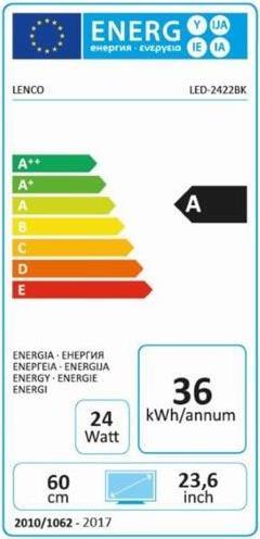 Etichetta energetica Lenco LED 2422 (24", LCD, HD)