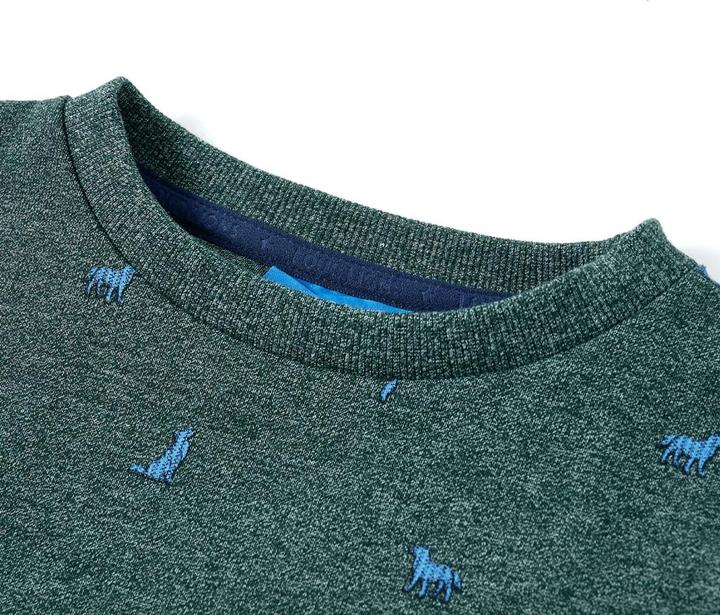 Immagine prodotto VidaXL Felpa da bambino verde scuro melange 104,Materiale: 50 (104)