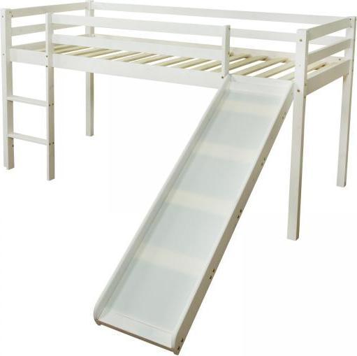 Actual product image Homestyle4u Loft bed with slide and tower (90 x 200 cm)