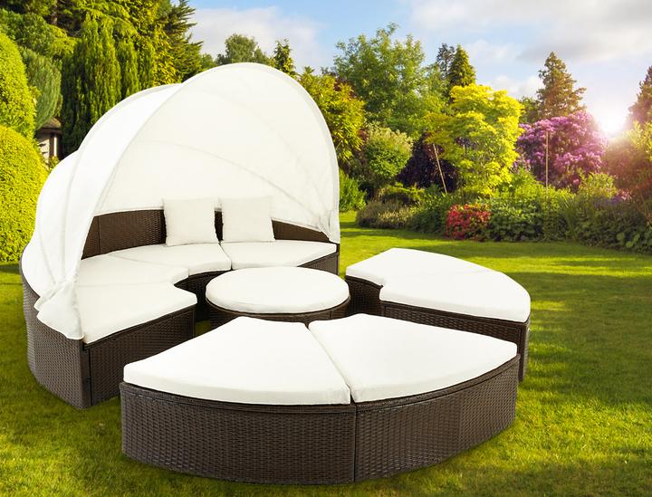 Image du produit Casaria Canapé Sun island en poly rotin (230 cm)