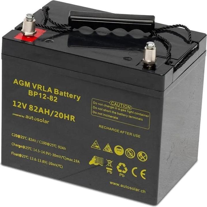 Image du produit Autosolar Pack complet 100W avec batterie AGM 82Ah et onduleur 500W (100 W)