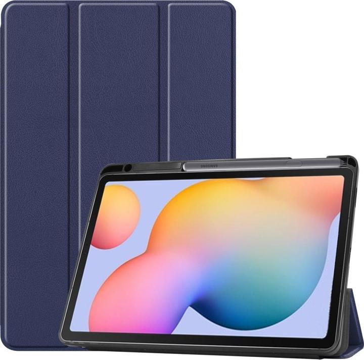 Cover-Discount Galaxy Tab S6 Lite - Tri-fold Smart Leather Case dark blue (Galaxy Tab S6 Lite 10.4 (2020))
