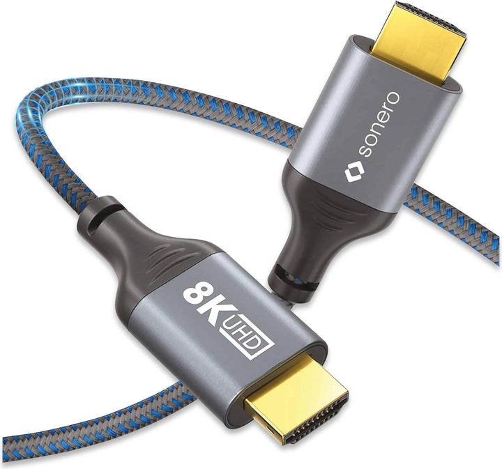 Immagine prodotto Sonero Cavo HDMI, 8K60, grigio/blu, 3 m (3 m, HDMI)