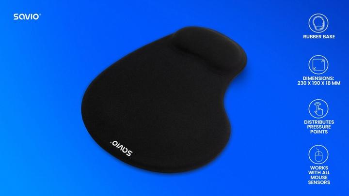 Actual product image Savio MP-01B Mouse Pad Black