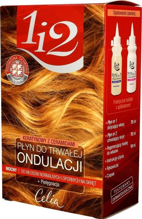Celia SET Płyn do trwałej ondulacji keratynowy z ceramidami płyn skręcający włosy 75ml + płyn utrwal