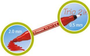 Actual product image STABILO Trio 2in1 felt tip pen (Multicoloured, 10 x)