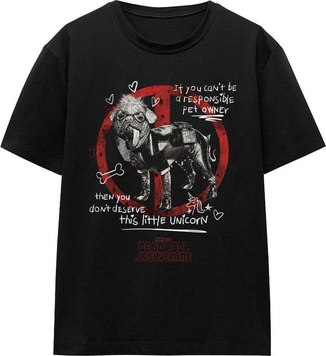 Actual product image Deadpool & Wolverine Unisex Adult Dogpool Unicorn T-Shirt (M)
