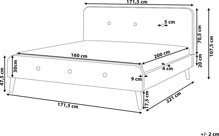 Produktbild Beliani Rennes (160 x 200 cm)
