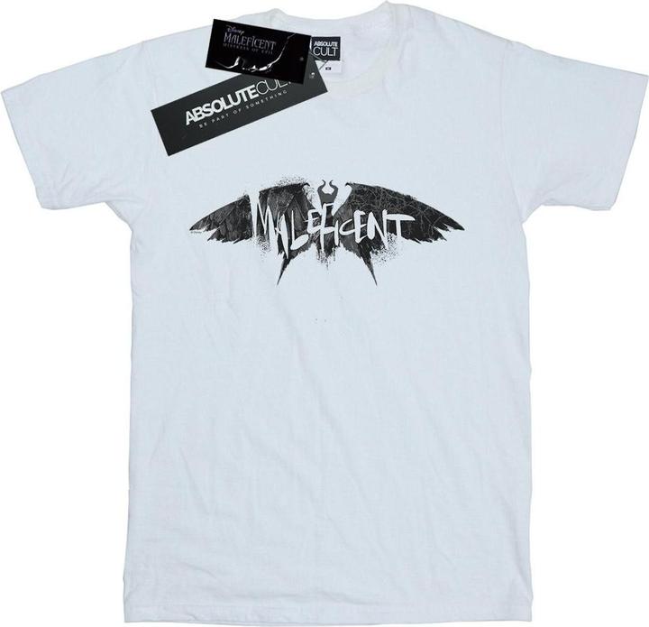 Actual product image Disney Womens/Ladies Maleficent Mistress Of Evil Wings Silhouette Cotton Boyfriend T-Shirt (4XL)