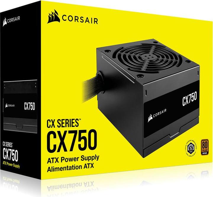 Productafbeelding Corsair CX-serie, CX750, 750 watt, 80 PLUS brons (750 W)