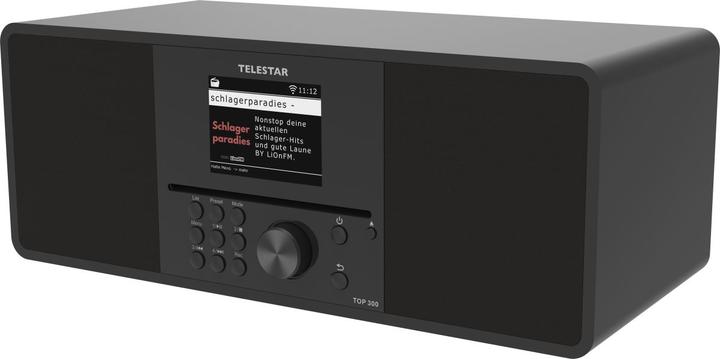 Telestar TOP 300 sw Digitalradio Stereo CD,Internet/DAB+/UKW,BT,USB,Hotelmode (DAB+, FM, Internetradio)