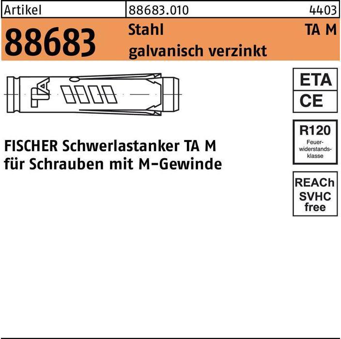 Produktbild Fischer Schwerlastanker TA M6 (50 Stk.)