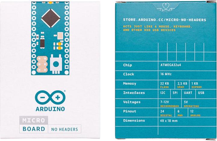 Immagine prodotto Arduino Scheda Micro senza intestazioni