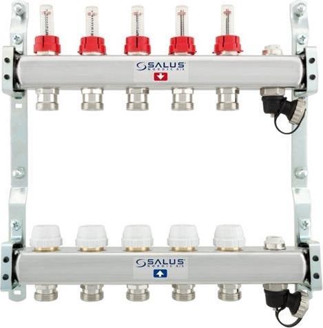 Actual product image Salus Controls Salus gulvvarmemanifold 6-kreds med flowmeter