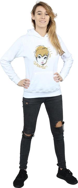 Actual product image Disney Womens/Ladies Tinkerbell Sparkle Hoodie (XXL)