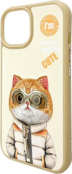 Immagine prodotto Wirewin Nimmy case iPhone 15 6.1" khaki Cool&Cute 2.0 Cat (Apple iPhone 15)