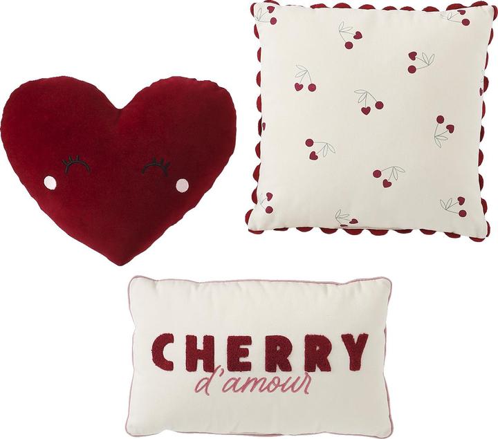 Actual product image Vertbaudet 3er-Set Kinderzimmer Kissen CHERRY