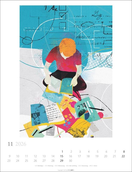 Actual product image Book Love Kalender 2026 (30 x 39 cm, German)