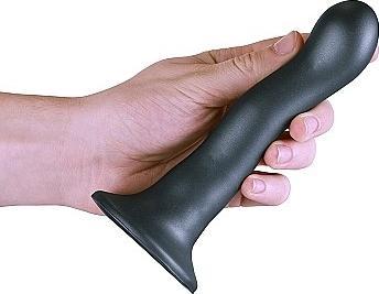 Actual product image Ouch! Ultra Soft Silicone Curvy G-Spot Dildo - 7" / 17 cm
