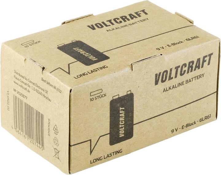 Image du produit Voltcraft 6LR61 (10 pcs, 9V Block, 550 mAh)