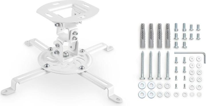 Immagine prodotto Hama Supporto per proiettore, girevole, ruotabile, inclinabile, per soffitto, fino a 13,5 kg (Soffitto)
