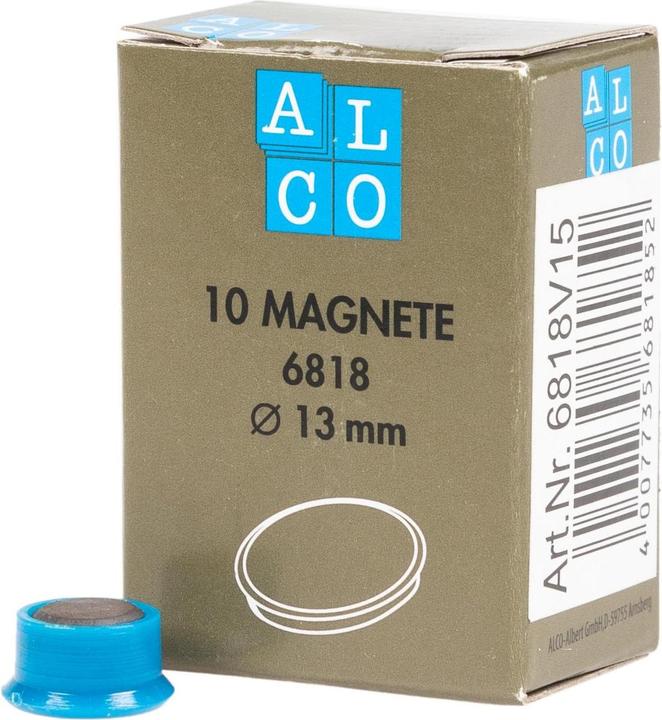 Produktbild Alco Magnet 13 x 7 mm (Ø x H) 13mm 0,1kg dunkelblau 10 St./Pack. (10 x)