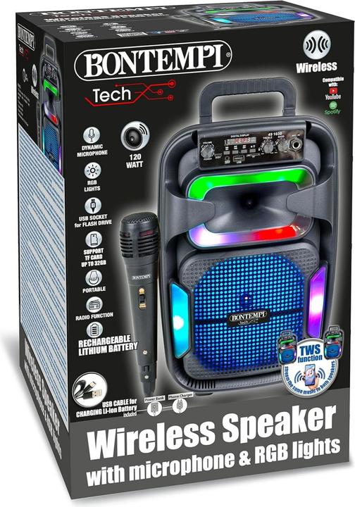 Actual product image Bontempi Wireless Lautsprecher mit Mikrofon 120W