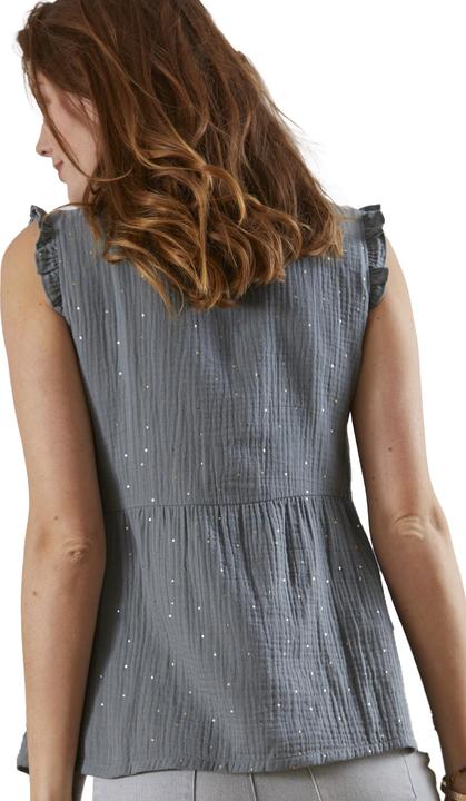 Vertbaudet Ärmellose Musselinbluse für Schwangerschaft und Stillzeit