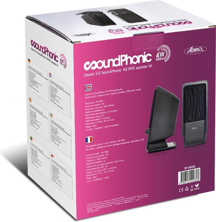 Produktbild Advance ENCEINTES SOUNDPHONIC 2.0 SP-U800B
