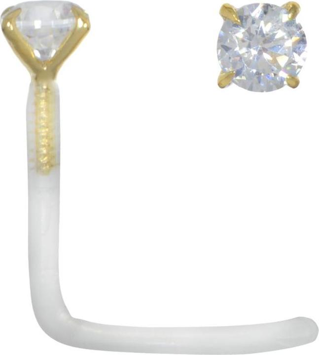 Produktbild Bijouteria Nasenpiercing (Bioplast, Gold, Kristall)