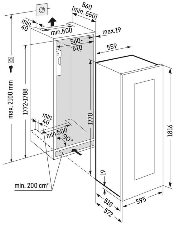 Immagine prodotto Liebherr Armadio di controllo della temperatura del vino incorporato