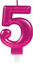 Produktbild Magni 9901787 - Zahlenkerze 5, Höhe 9,3 cm, Sparkling Celebrations, Tortenkerze, Kuchenkerze, Gebur (1 x)