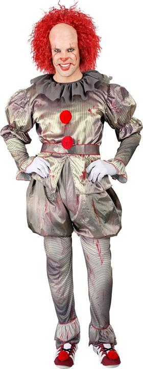 Immagine prodotto Widmann Abito costume da clown horror "ES" da uomo, leggings, cintura, copriscarpe (XXL)