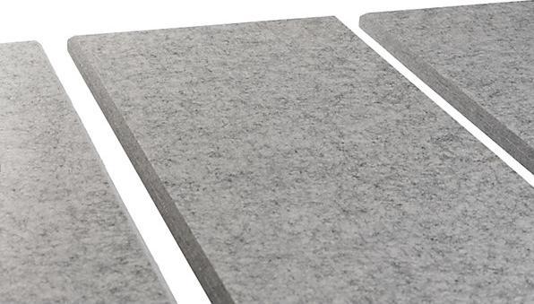 Actual product image eurokraft basic Acoustic wall panel, HxW 1200 x 300 mm, pack of 4, light grey. (30 x 120 cm)