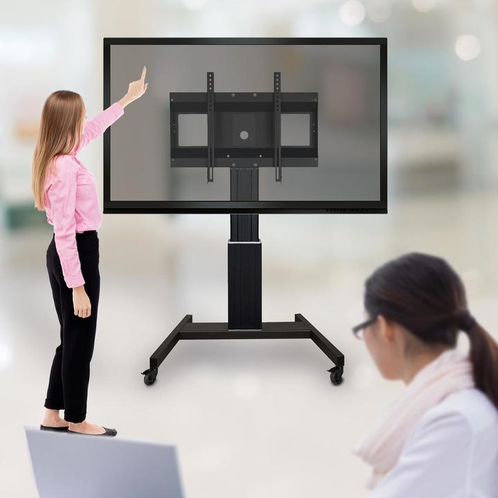 Image du produit Conen Chariot TV à hauteur réglable électriquement, support d'écran mobile, Hub (100", 136 kg)