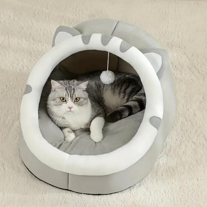 Immagine prodotto Out of the blue Flauschiges Katzenbett, Katzenhaus mit hängenden Spielball (Gatto)