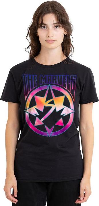 Actual product image The Marvels Unisex Adult Gradient Logo T-Shirt (M)