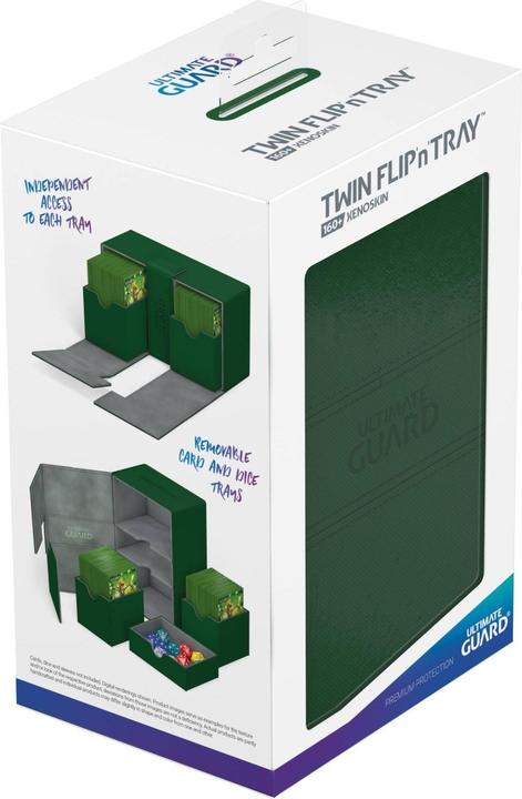 Actual product image Ultimate Guard Card Box Twin Flip'n'Tray Deck Case 160+ Green