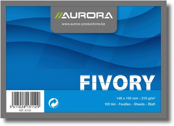 Aurora Karteikarten A6 liniert (A6, 205 g/m², 100 x)