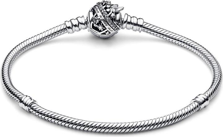 Actual product image Pandora Disney Tinker Bell Clasp Moments Snake Bracelet (20 cm, Silver 925)