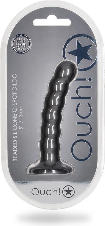 Actual product image Ouch! Beaded Silicone G-Spot Dildo - 5" / 13 cm