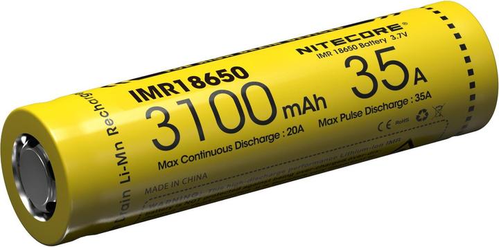 Actual product image Nitecore 18650 IMR battery 3100mAh/35A 2pcs.