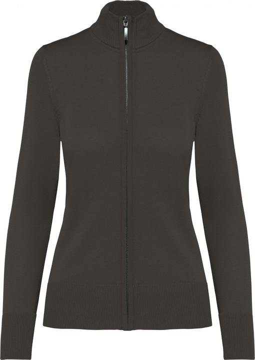 Kariban Strickjacke mit Reissverschluss, Damen
