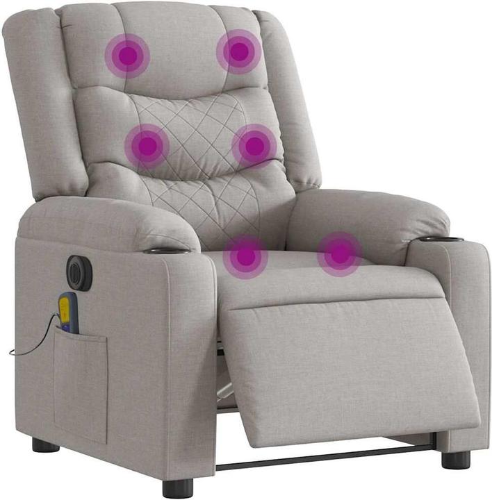 Produktbild VidaXL Massagesessel Elektrisch Wolkengrau Stoff