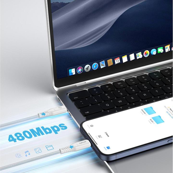Immagine prodotto 4smarts USB 2.0-Kabel Data and charging cable USB C (1.50 m, USB 2.0)